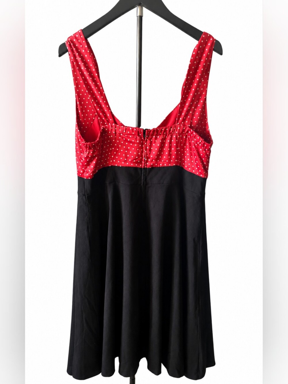 Torrid Red Polka Dot & Black Sleeveless Dress - Picture 3 of 5